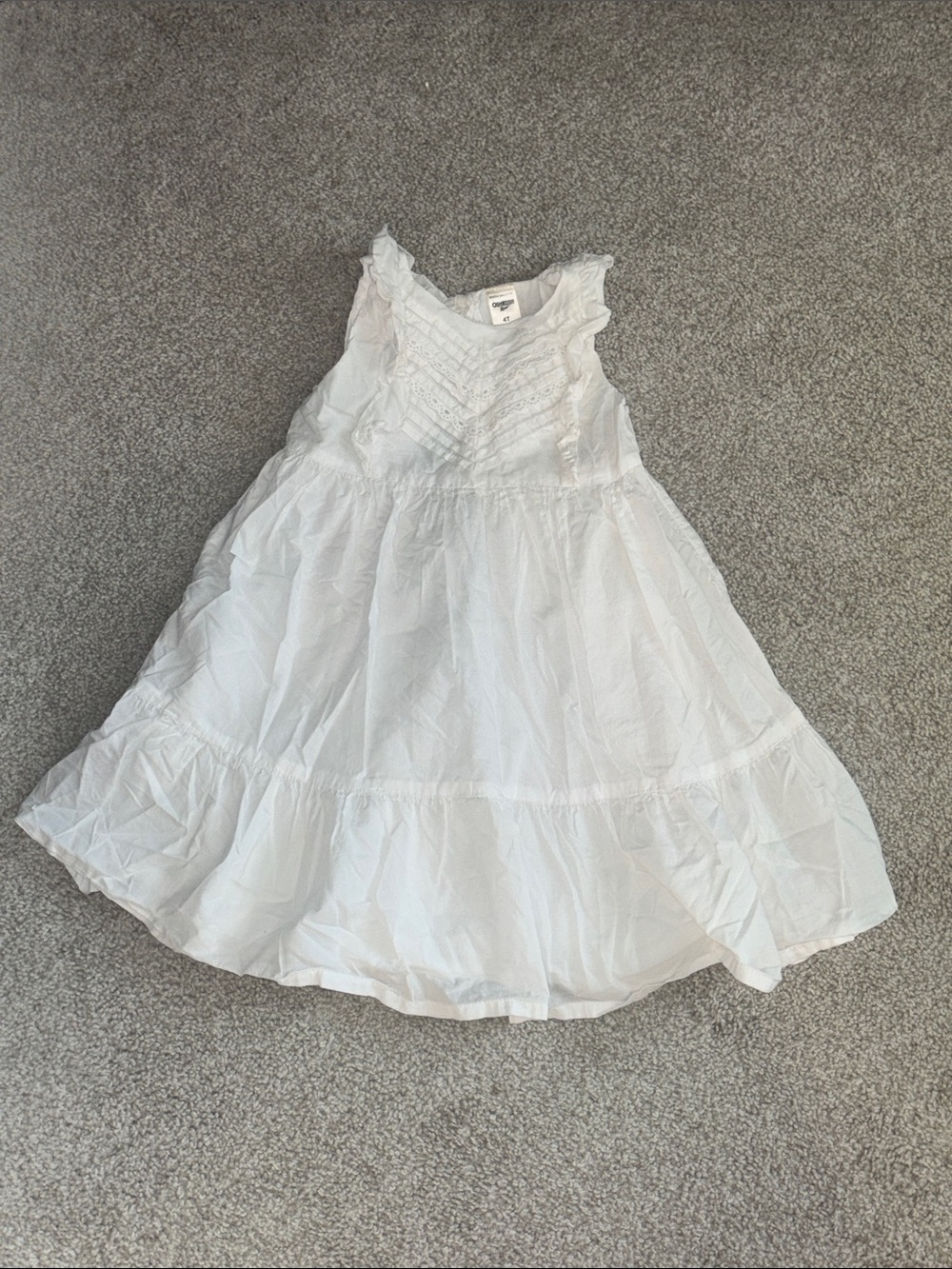 OshKosh B'gosh White Tiered Ruffle Sundress
